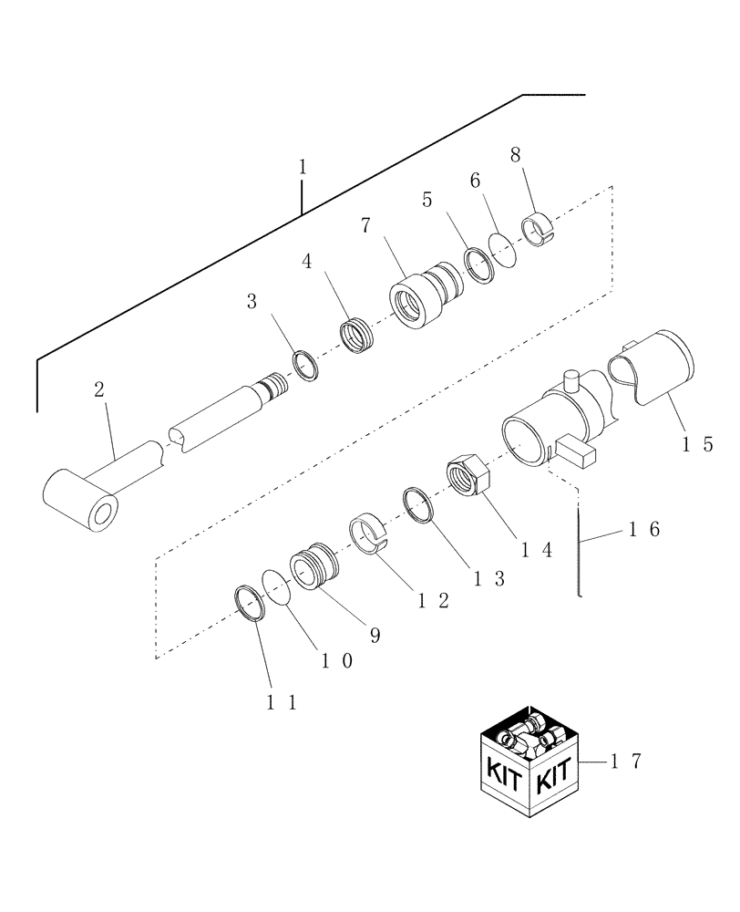 Схема запчастей Case IH 757C - (18) - SWING CYLINDER - 757C 