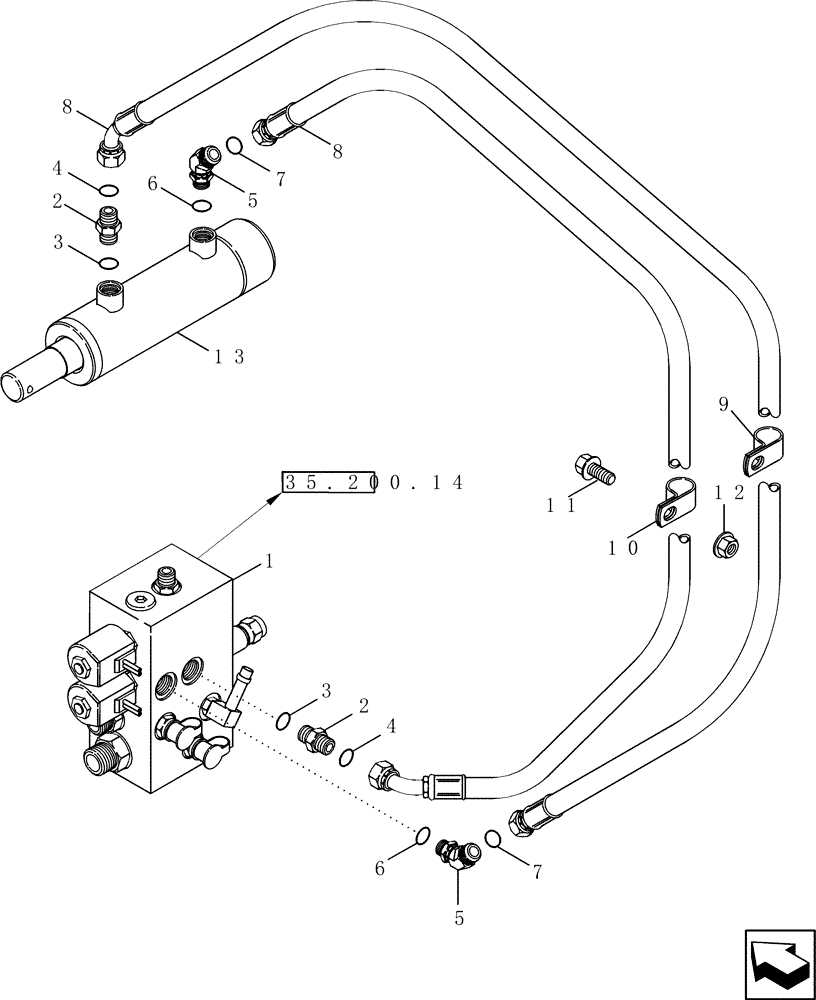 Схема запчастей Case IH 2588 - (35.480.07) - HYDRAULICS - SEPARATOR CLUTCH (35) - HYDRAULIC SYSTEMS