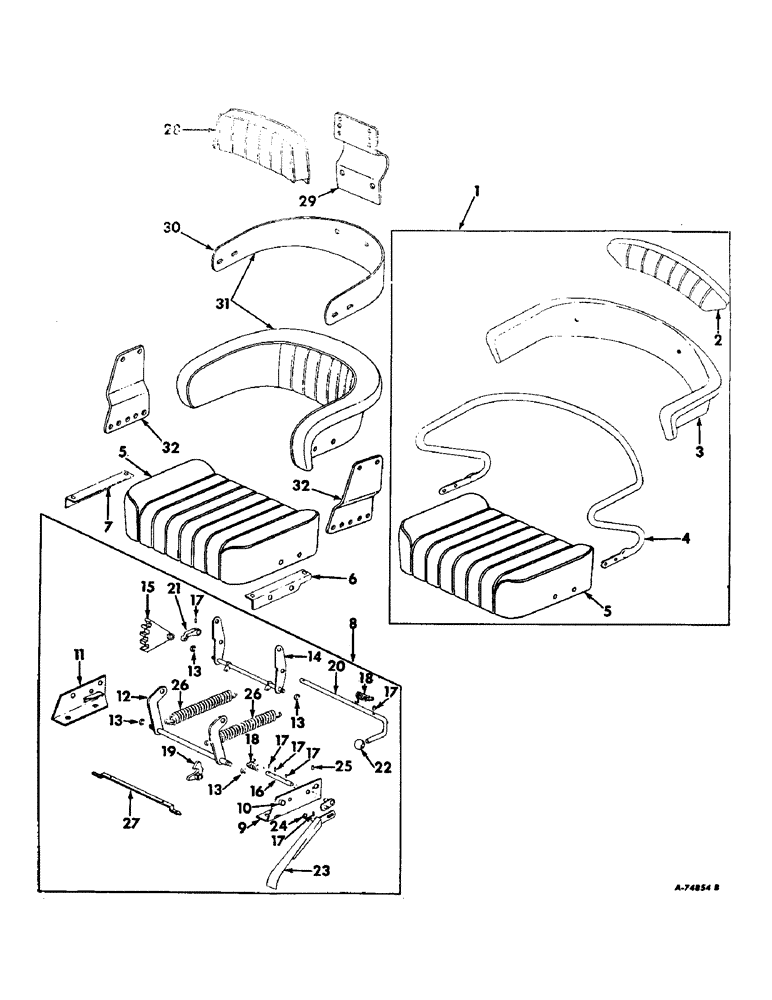 Схема запчастей Case IH 706 - (M-02) - SEAT, OPERATORS PLATFORM AND MISCELLANEOUS, SEAT (10) - OPERATORS PLATFORM