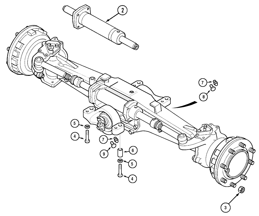 Схема запчастей Case IH MX90C - (05-09) - FRONT AXLE (05) - STEERING