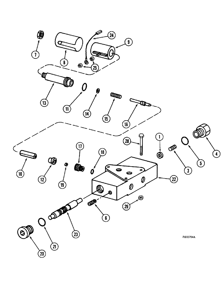 Схема запчастей Case IH 1680 - (8-74) - FEEDER CLUTCH VALVE, CONTROL CONCEPTS (07) - HYDRAULICS