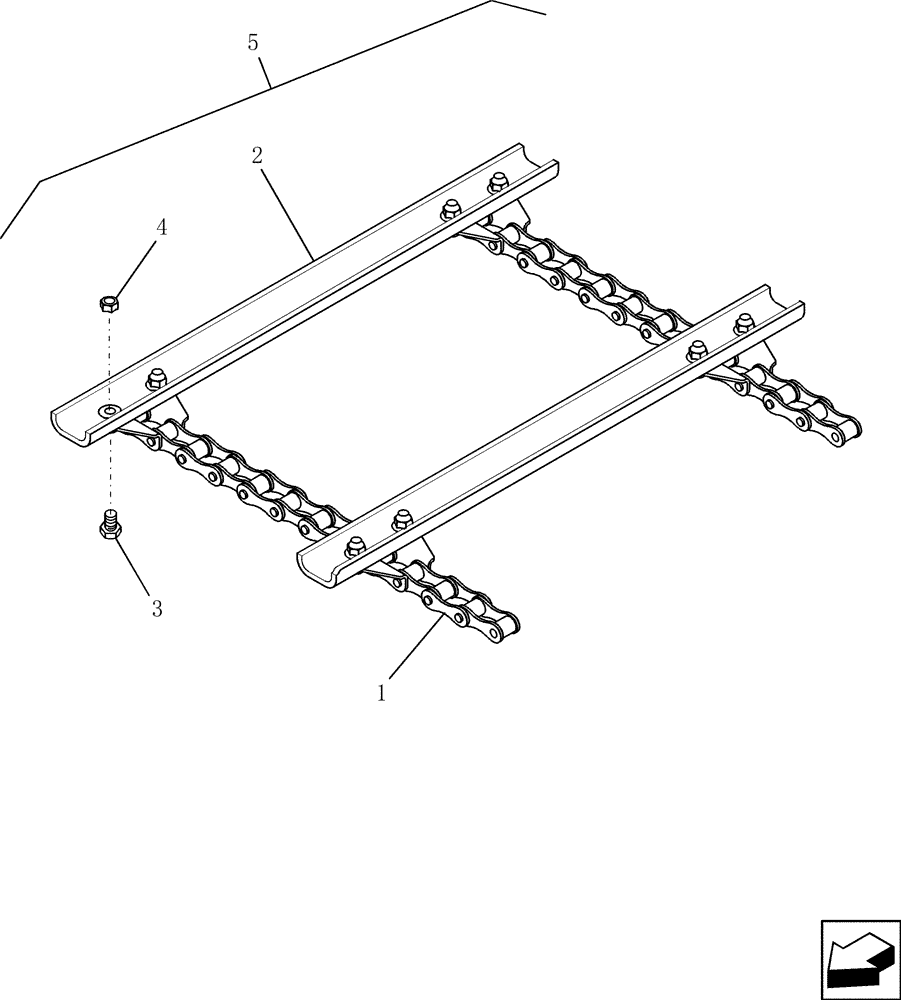 Схема запчастей Case IH 9010 - (60.105.03[02]) - CHAIN ASSY AND FEEDER SLATS - OPTIONAL (60) - PRODUCT FEEDING