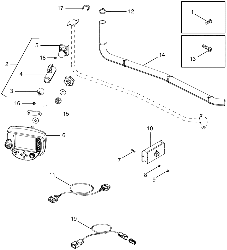 Схема запчастей Case IH MX255 - (04-40) - MONITOR - ACCUGUIDE (04) - ELECTRICAL SYSTEMS