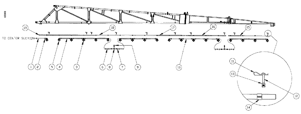 Схема запчастей Case IH SPX3185 - (230) - LIQUID PLUMBING, 75 5-BOOM SHUTOFF 20" NOZZLE SPACING, RH AND LH BOOM (78) - SPRAYING