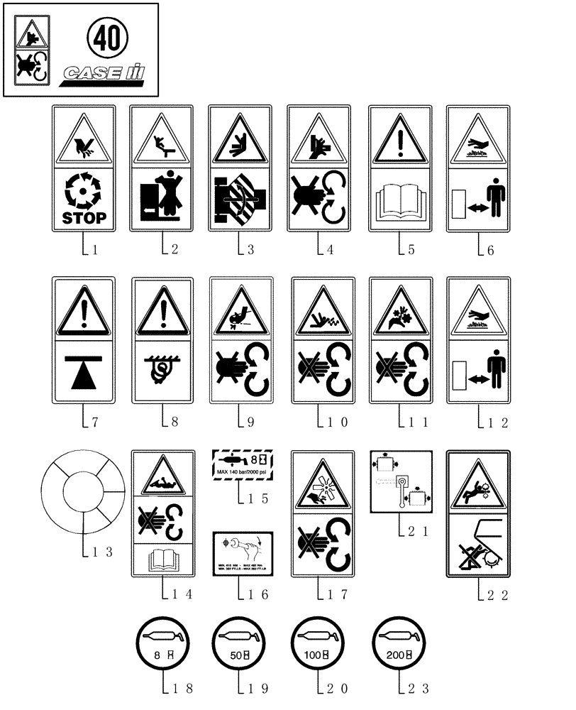 Схема запчастей Case IH LBX431S - (08.102[01]) - DECALS (08) - SHEET METAL/DECALS