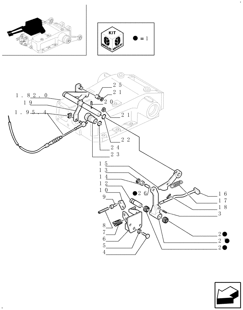 Схема запчастей Case IH JX100U - (1.82.5[02]) - LIFT - CONTROL PARTS (07) - HYDRAULIC SYSTEM