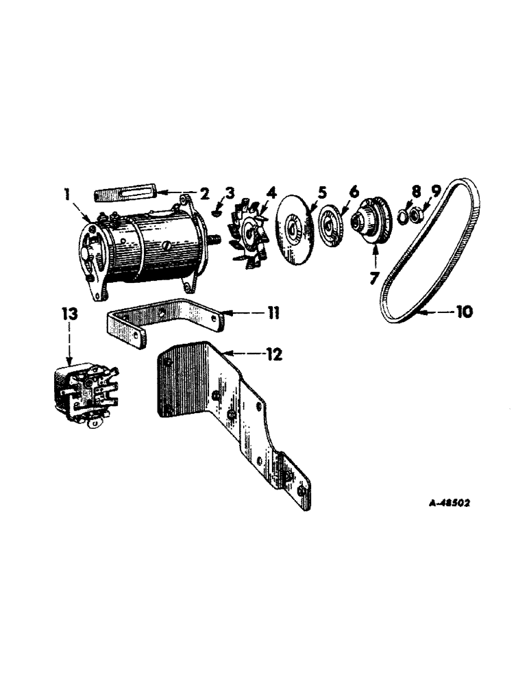 Схема запчастей Case IH 400-SERIES - (113A) - ELECTRICAL SYSTEM, CARBURETED ENGINE, GENERATOR AND CONNECTIONS (06) - ELECTRICAL SYSTEMS