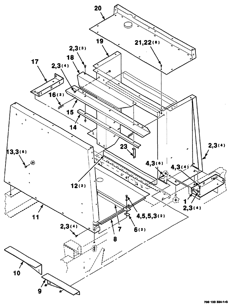 Схема запчастей Case IH 8860HP - (07-48) - RADIATOR SUPPORT ASSEMBLY (10) - ENGINE