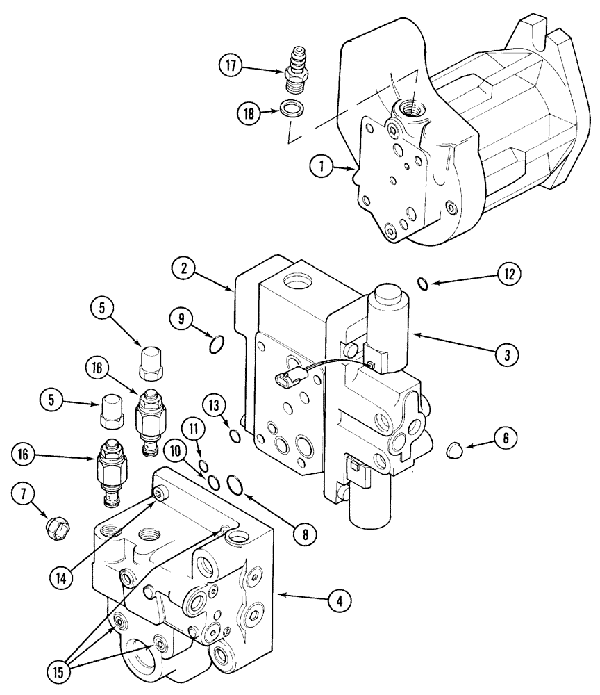 Схема запчастей Case IH 5120 - (8-06) - HYDRAULIC, PUMP WITH CONTROL VALVE (08) - HYDRAULICS