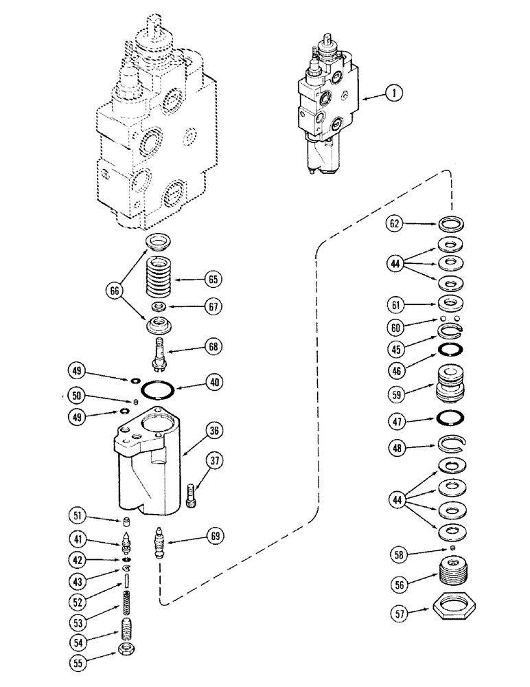 Схема запчастей Case IH 2394 - (8-074) - REMOTE VALVE BODY ASSEMBLY, WITHOUT LOAD CHECK - A162213 (CONTINUED) (08) - HYDRAULICS