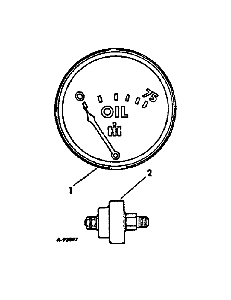 Схема запчастей Case IH BC-144 - (H-25) - OIL GAGE AND OIL PRESSURE SWITCH 