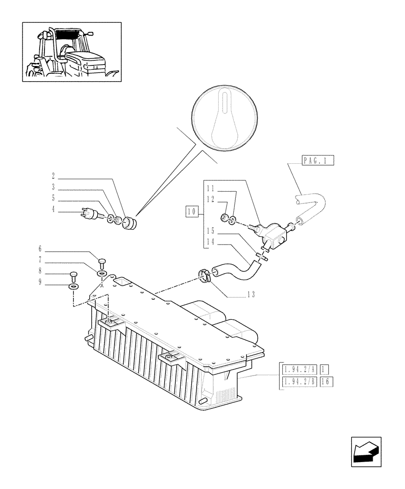 Схема запчастей Case IH MXM175 - (1.94.2[02]) - HEATER & AIR CONDITIONER (10) - OPERATORS PLATFORM/CAB