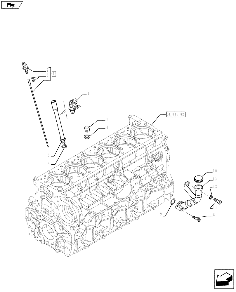 Схема запчастей Case IH F3DFE613A A002 - (10.102.03) - OIL LEVEL CHECK (504126782 - 504124642 - 504386780) (10) - ENGINE