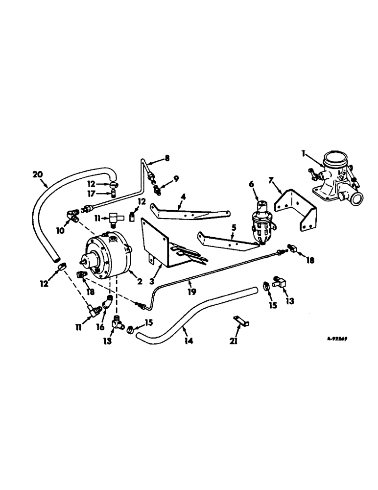 Схема запчастей Case IH V-345 - (B-23) - FUEL REGULATOR AND CONNECTIONS 