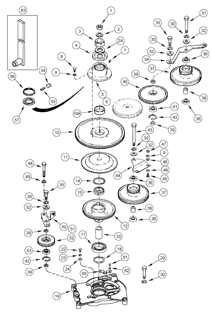 Схема запчастей Case IH CPX610 - (09A-14) - DRUM ROTOR AND DRIVE CAMS (13) - PICKING SYSTEM