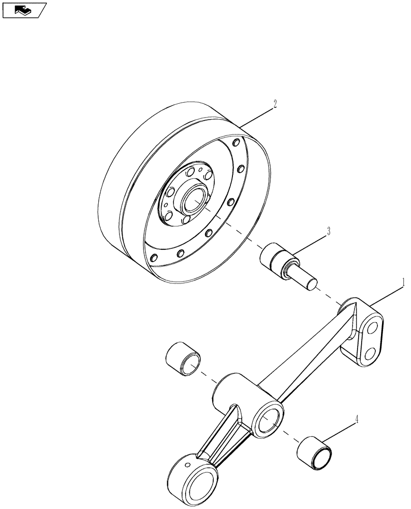 Схема запчастей Case IH 7130 - (60.150.12[03]) - FEEDER DRIVE IDLER BREAKDOWN (60) - PRODUCT FEEDING