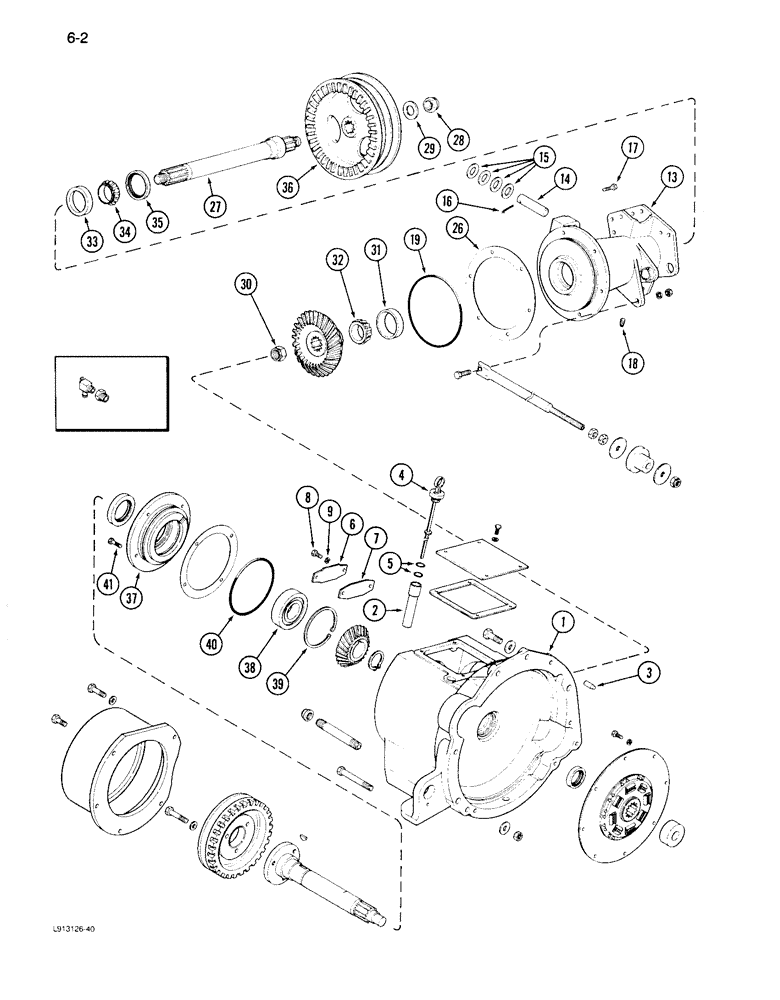 Схема запчастей Case IH 1640 - (6-02) - POWER TAKEOFF DRIVE (03) - POWER TRAIN