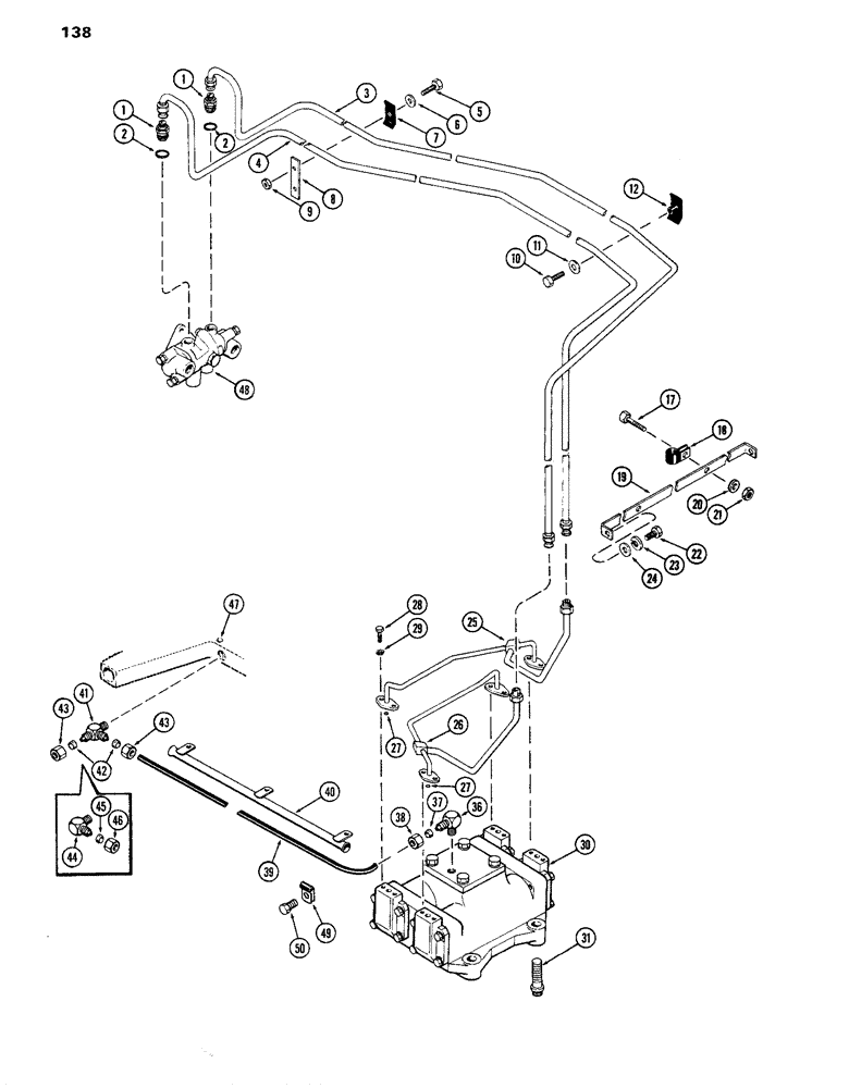 Схема запчастей Case IH 770 - (138) - HYDROSTATIC STEERING SYSTEM, USED PRIOR TO TRACTOR S/N 8693001 (05) - STEERING