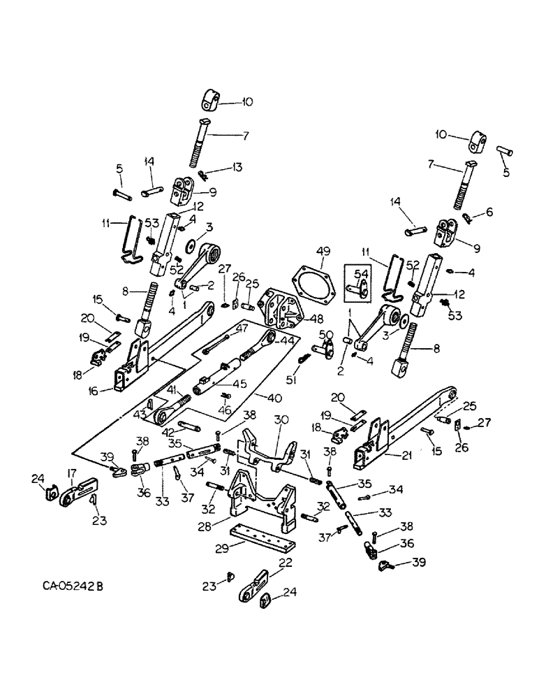 Схема запчастей Case IH 986 - (09-04) - FRAME, 3 POINT HITCH ATTACHMENT, MODELS WITH DRAFT CONTROL AND DRAFT SENSING, 786, 886, 986 TRACTORS (12) - FRAME