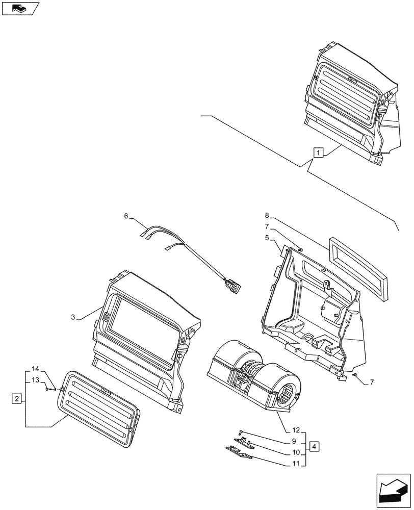 Схема запчастей Case IH PUMA 170 - (50.206.02) - BLOWER - BREAKDOWN (50) - CAB CLIMATE CONTROL