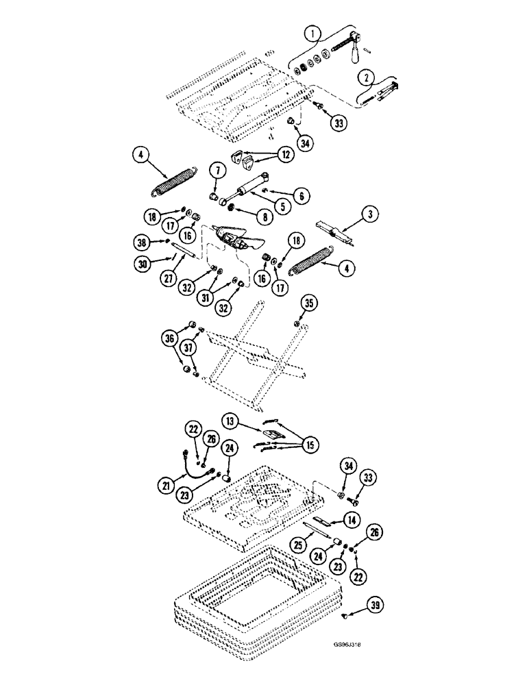 Схема запчастей Case IH 1660 - (9G-16) - SEAT ASSEMBLY, BOSTROM (10) - CAB & AIR CONDITIONING