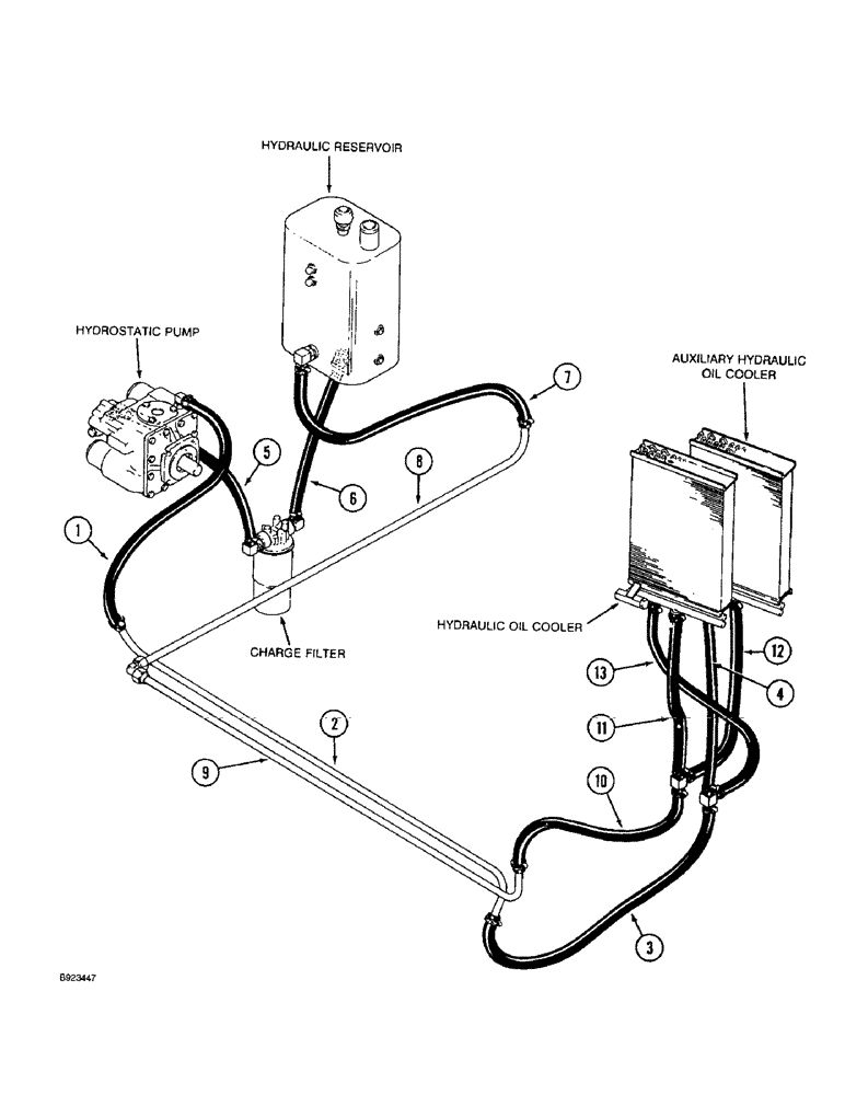 Схема запчастей Case IH 1666 - (1-20) - PICTORIAL INDEX, OIL COOLER SYSTEM, RICE (00) - PICTORIAL INDEX