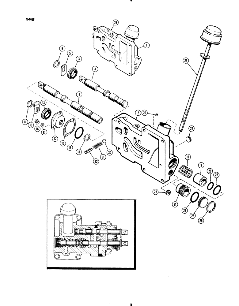 Схема запчастей Case IH 730 SERIES - (148) - A32160 VALVE, TORQUE CONVERTER (06) - POWER TRAIN