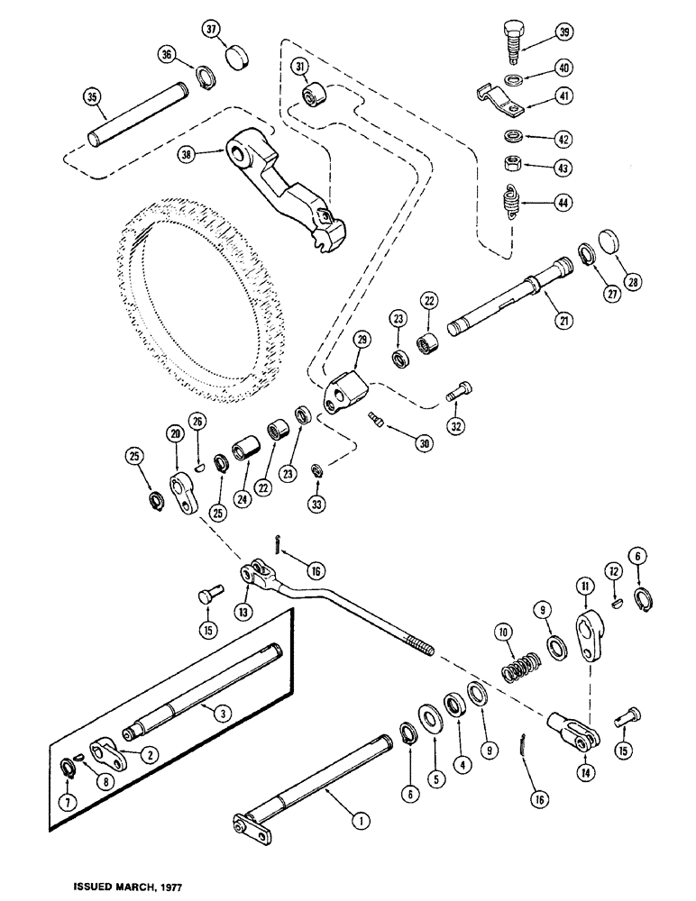 Схема запчастей Case IH 1570 - (128) - DIFFERENTIAL PARK LOCK (06) - POWER TRAIN