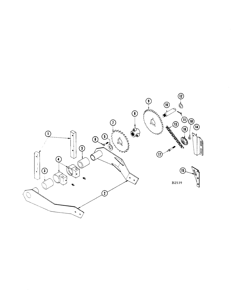 Схема запчастей Case IH 402 - (10[1]) - HEADER DRIVE SPROCKETS AND PIVOT BRACKETS, 1060 - 2 ROW, 1060/1160 - 3 ROW (58) - ATTACHMENTS/HEADERS