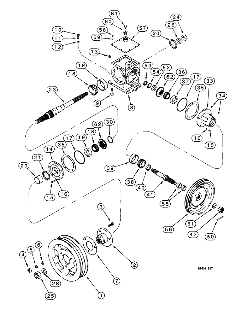 Схема запчастей Case IH 2166 - (9F-10) - STRAW CHOPPER, GEAR HOUSING (19) - STRAW SPREADER & CHOPPER