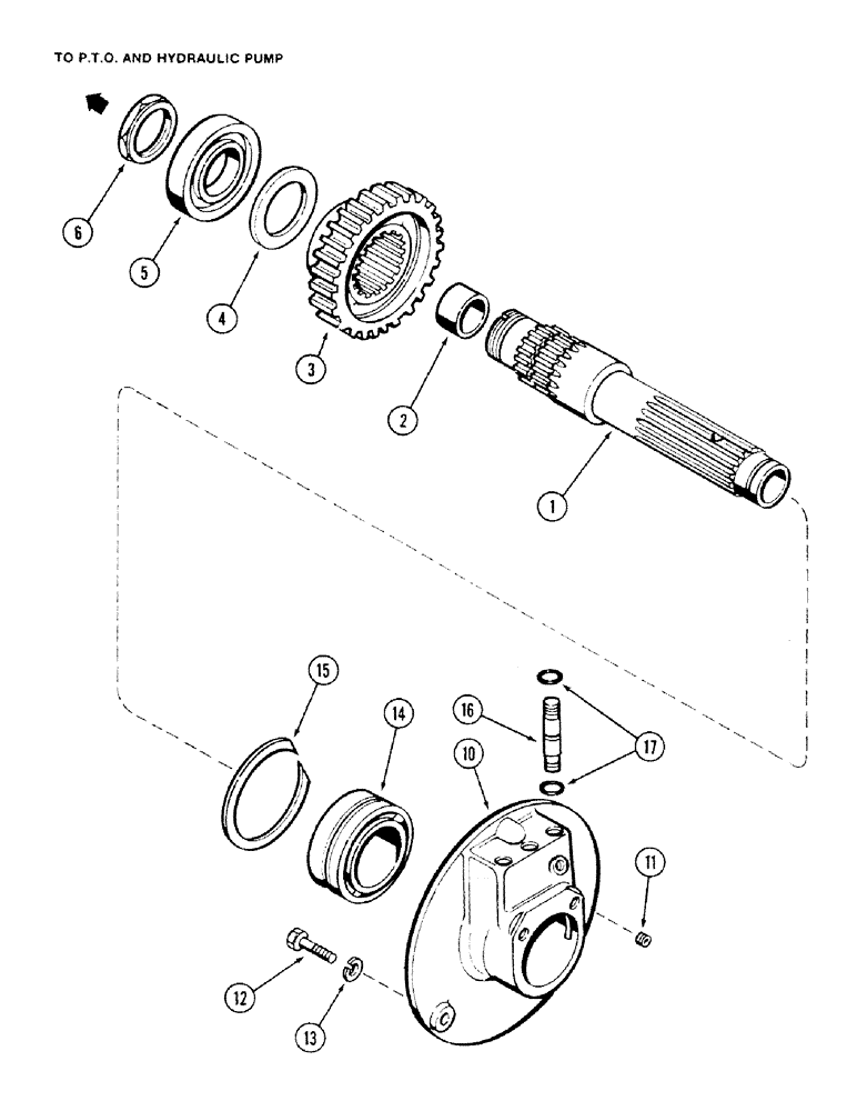 Схема запчастей Case IH 4694 - (6-174) - TRANSMISSION CLUTCH ASSEMBLY, PLANETARY OUTPUT DRIVE SHAFT, PRIOR TO TRANSMISSION S/N 16258468 (06) - POWER TRAIN