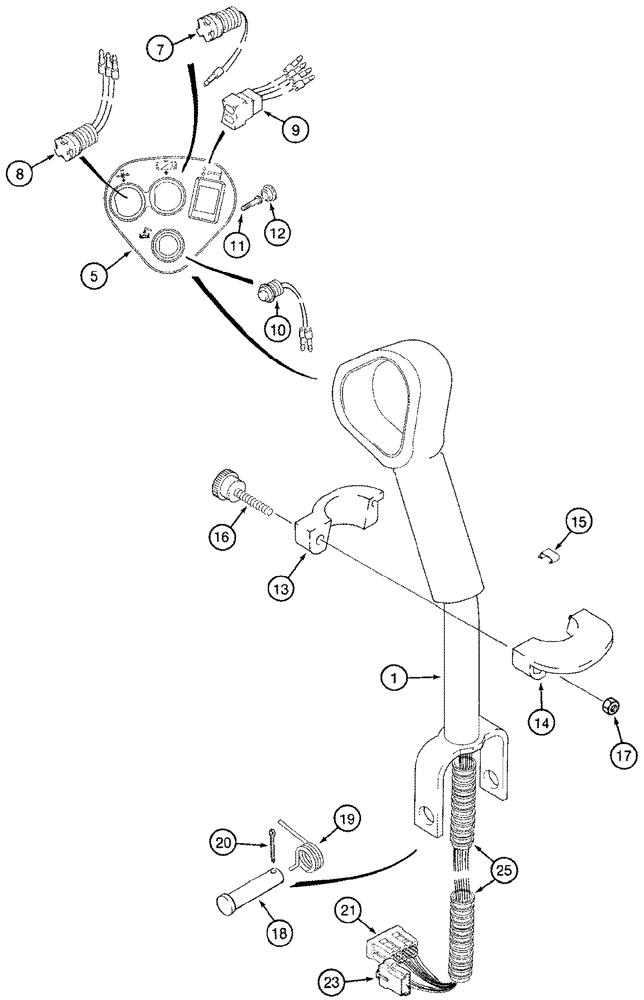 Схема запчастей Case IH 2366 - (04-07) - LEVER ASSY - PROPULSION CONTROLS (06) - ELECTRICAL