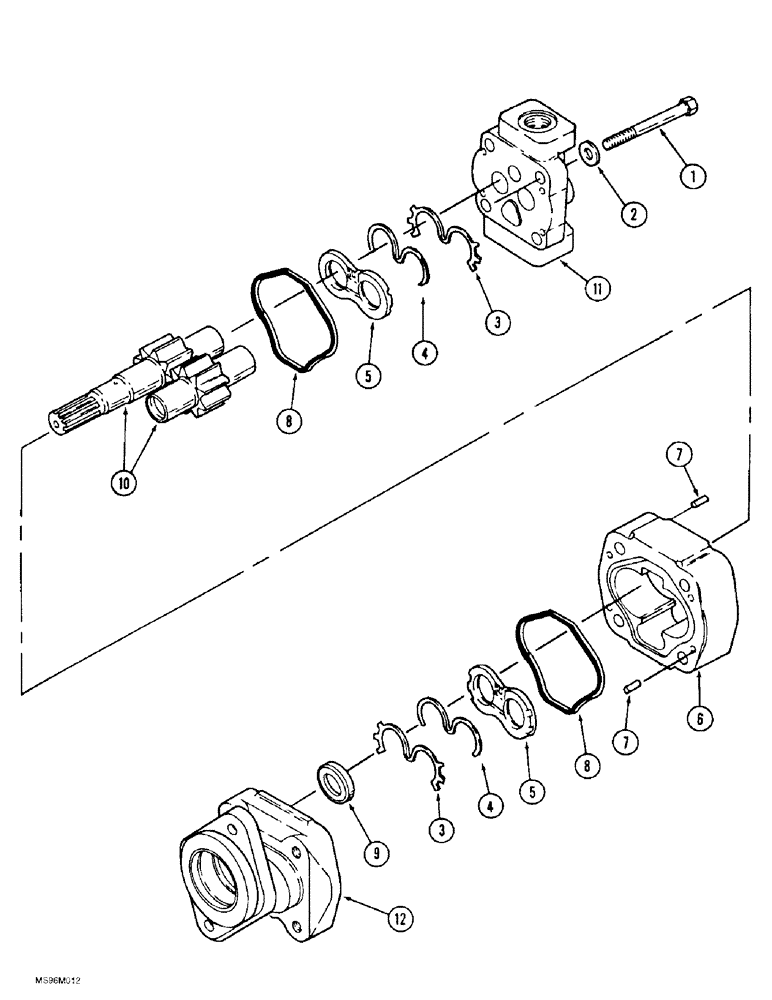 Схема запчастей Case IH 9380 QUADTRAC - (8-020) - HYDRAULIC GEAR PUMP ASSEMBLY, P.I.N. JEE0071001 AND AFTER (08) - HYDRAULICS