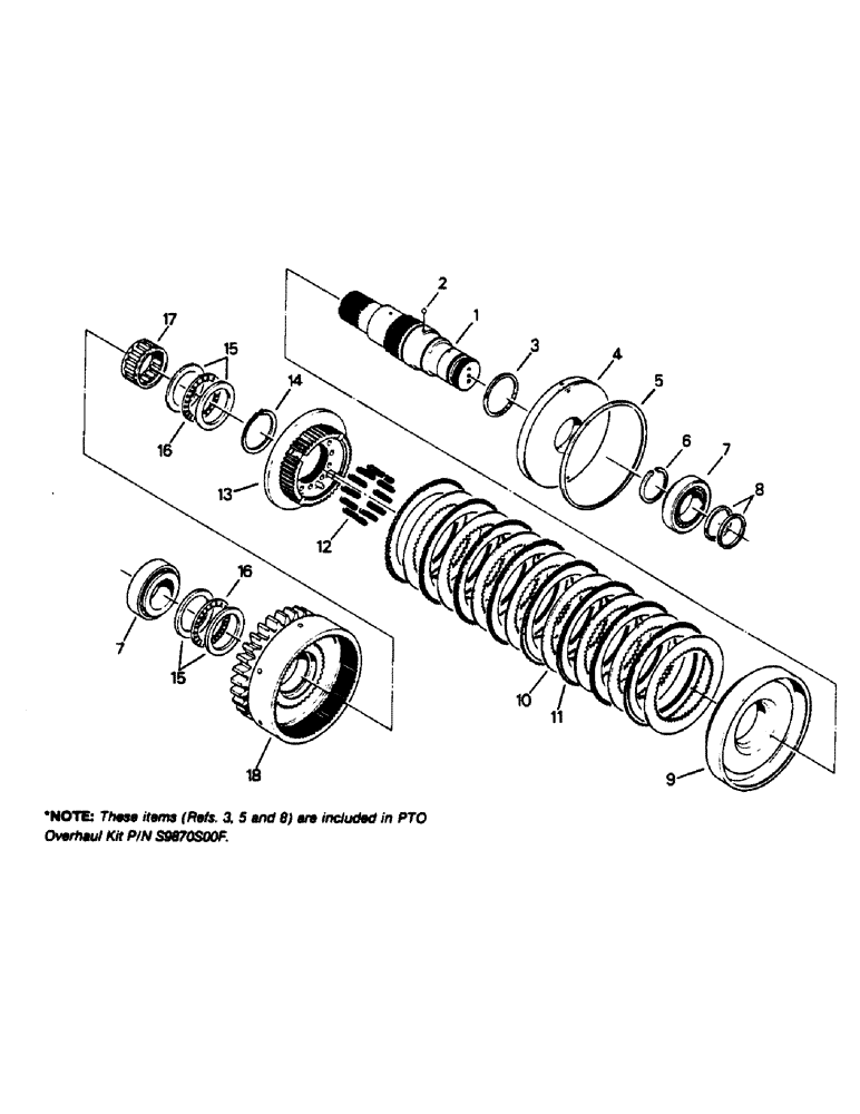 Схема запчастей Case IH 9130 - (10-19) - PTO CLUTCH PACK ASSEMBLY Options & Miscellaneous