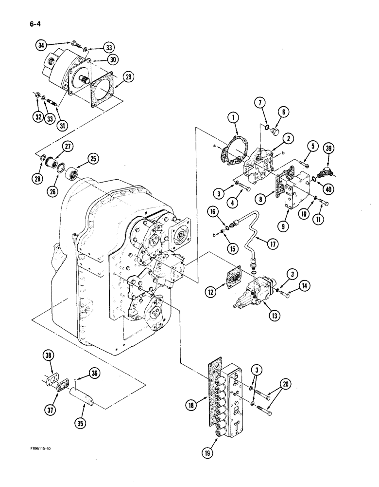 Схема запчастей Case IH 9150 - (6-004) - TRANSMISSION (06) - POWER TRAIN