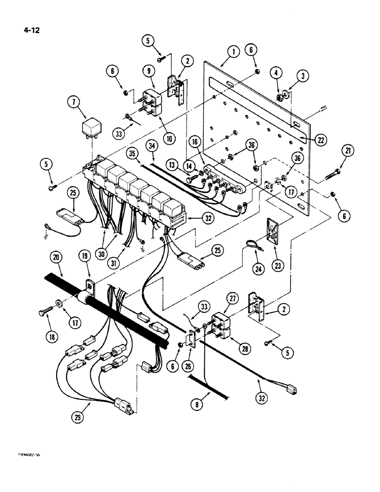 Схема запчастей Case IH 9180 - (4-12) - SYSTEMS CIRCUIT BREAKERS AND SOLENOIDS (04) - ELECTRICAL SYSTEMS