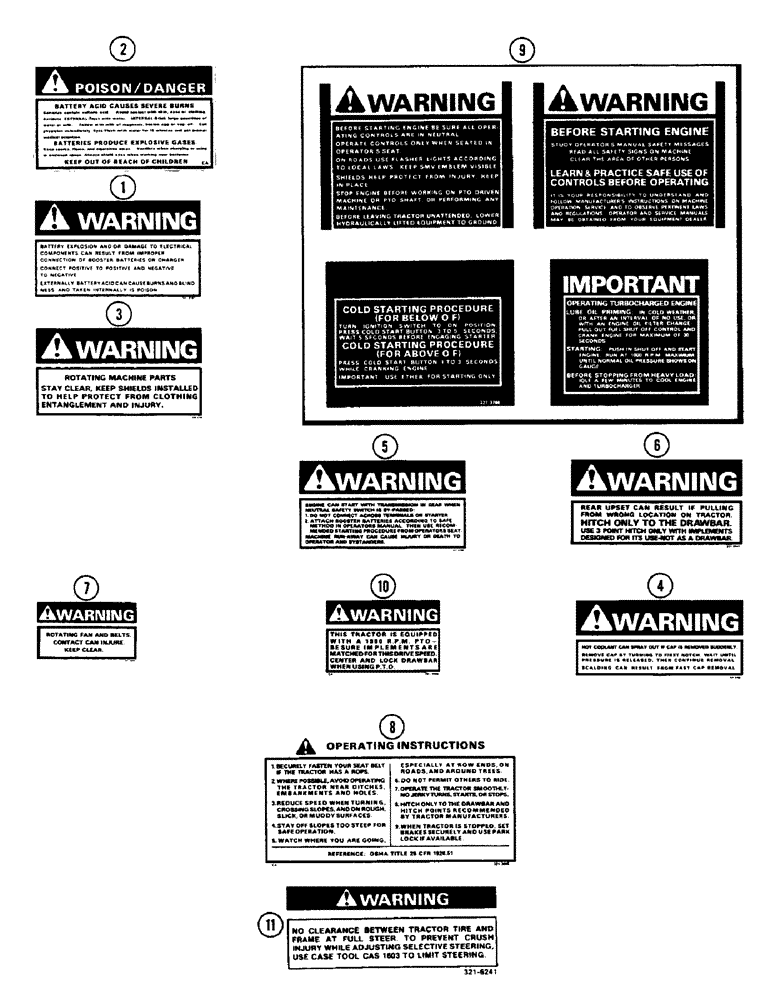 Схема запчастей Case IH 4690 - (9-384) - SAFETY DECALS (09) - CHASSIS/ATTACHMENTS