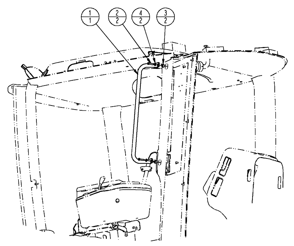 Схема запчастей Case IH TITAN 4520 - (01-009[01]) - MONITOR MOUNTING GROUP (10) - CAB