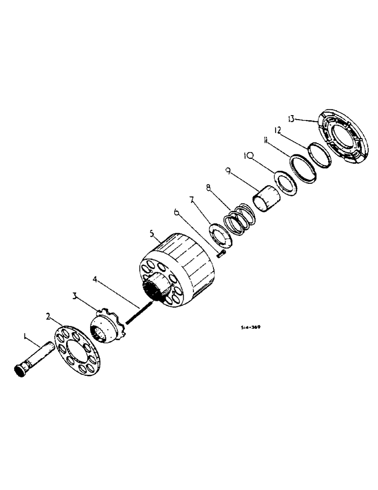 Схема запчастей Case IH 454 - (07-20) - MOTOR CYLINDER BLOCK (04) - Drive Train