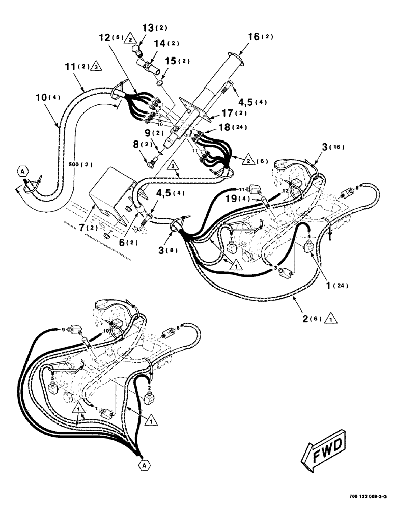 Схема запчастей Case IH 8575 - (6-20) - LUBE PUMP AND LINE ASSEMBLY, KNOTTER (14) - BALE CHAMBER