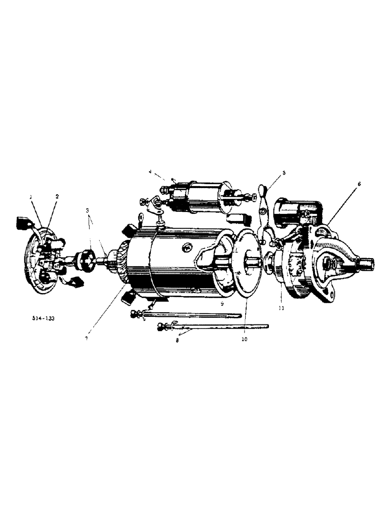 Схема запчастей Case IH 454 - (08-49) - STARTER MOTOR, LUCAS, 537140R91 (06) - ELECTRICAL