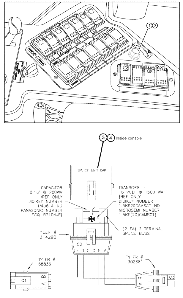 Схема запчастей Case IH 3185 - (12-010) - FOAM MARKER ELECTRICAL GROUP (06) - ELECTRICAL