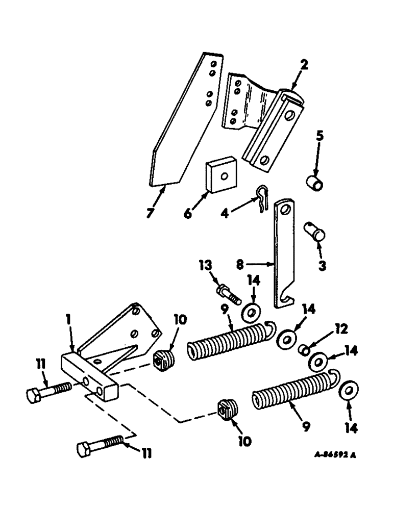 Схема запчастей Case IH 80 - (A-13) - BALANCE SPRINGS AND RELATED PARTS 