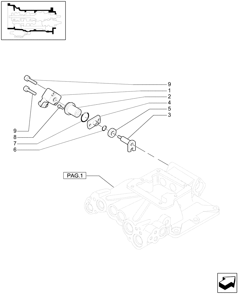 Схема запчастей Case IH MXU115 - (1.29.9/02[02]) - (VAR.129) TRANSMISSION 16X16 (SPS) - GEARBOX CLUTCH HOUSING COVER (03) - TRANSMISSION