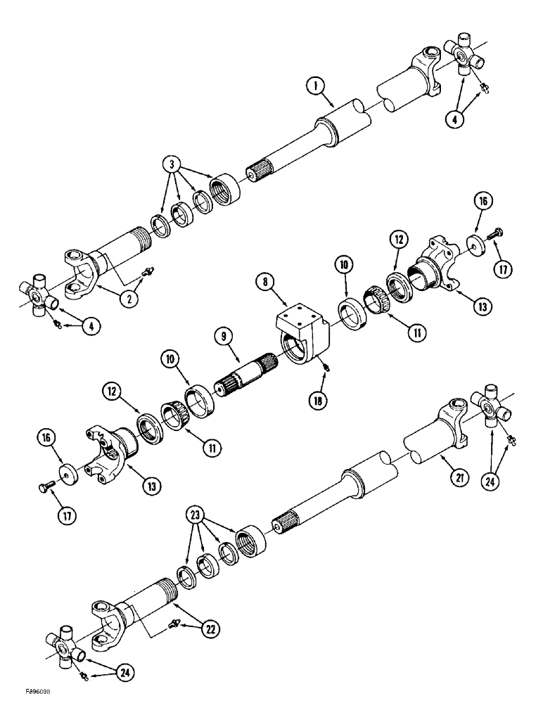 Схема запчастей Case IH 9370 QUADTRAC - (6-062) - PTO DRIVE SHAFT ASSEMBLIES (06) - POWER TRAIN