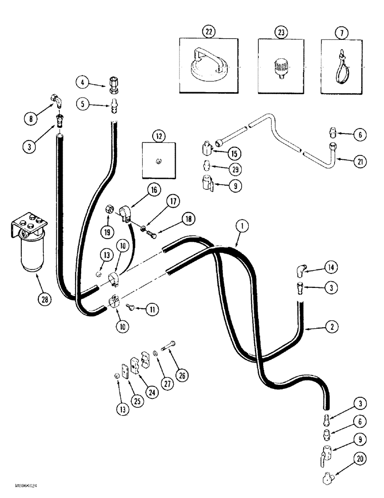 Схема запчастей Case IH 9370 - (3-02) - FUEL LINE SYSTEM (03) - FUEL SYSTEM