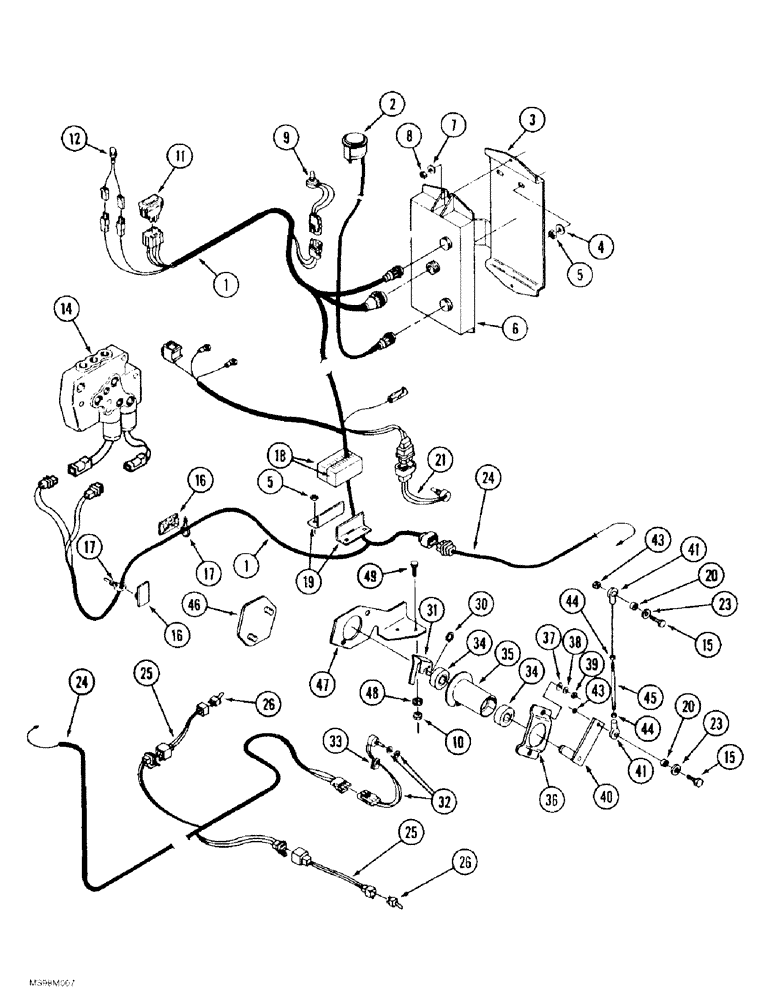 Схема запчастей Case IH 9370 - (4-80) - THREE POINT HITCH HARNESSES, P.I.N. JEE0069665 AND AFTER (04) - ELECTRICAL SYSTEMS