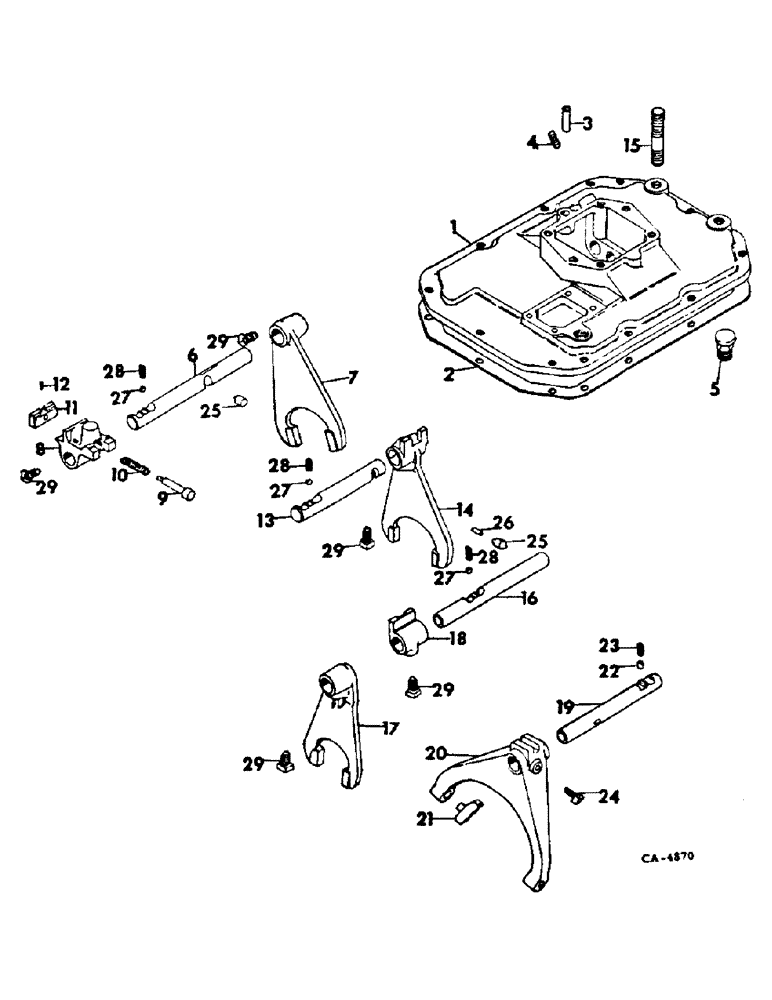 Схема запчастей Case IH 4786 - (07-07) - DRIVE TRAIN, TRANSMISSION INTERNAL CONTROLS (04) - Drive Train