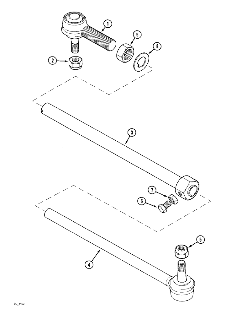 Схема запчастей Case IH 3220 - (5-036) - TIE RODS, ADJUSTABLE FRONT AXLES & SWEPT BACK AXLES (05) - STEERING