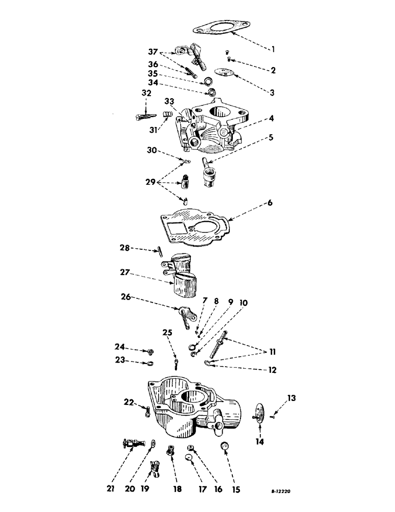 Схема запчастей Case IH 240 - (044) - ENGINE, CARBURETOR, CARTER (01) - ENGINE